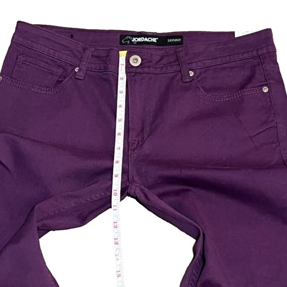 Jordache Skinny Purple Denim Blue Jeans Women Size 12 - Picture 9 of 11